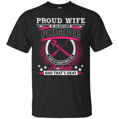 Proud Wife Of An Awesome Plumber-T-Shirt & Hoodie-Classic T-Shirt-Black
