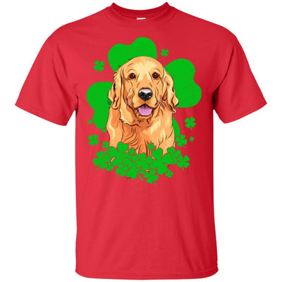 Golden Retriever St. Patrick's Day Clovers-T-Shirt & Hoodie-Classic T-Shirt-Red