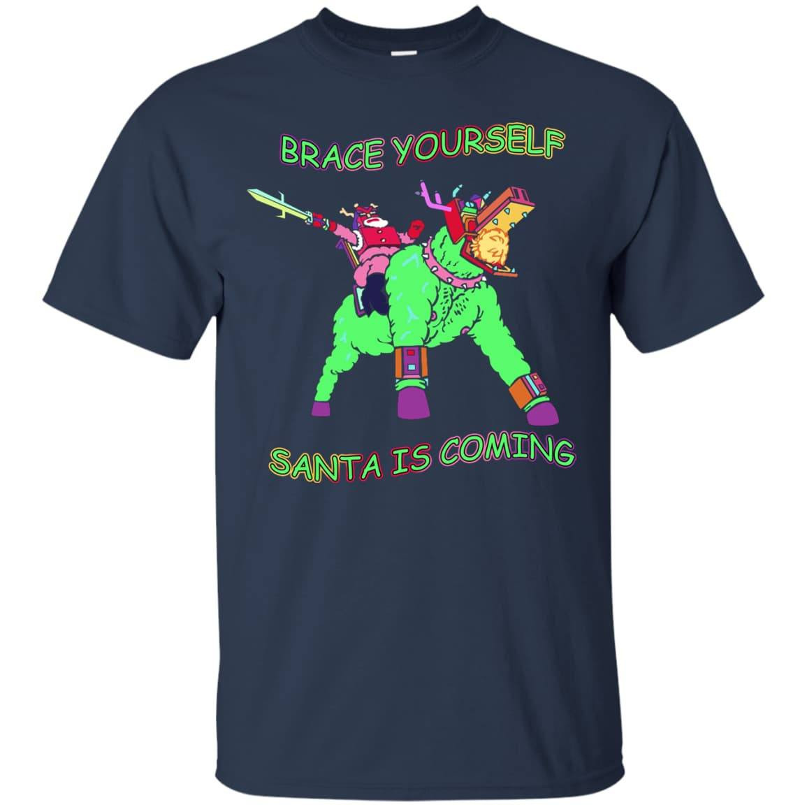 Brace Yourself, Santa Is Coming-T-Shirt & Hoodie-Classic T-Shirt-Navy