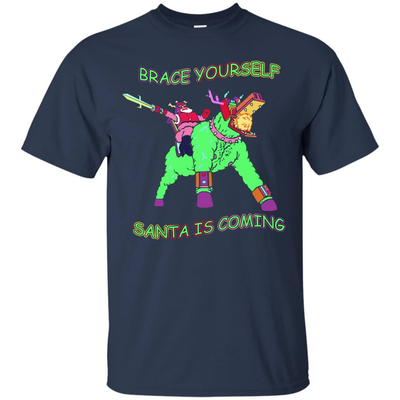 Brace Yourself, Santa Is Coming-T-Shirt & Hoodie-Classic T-Shirt-Navy