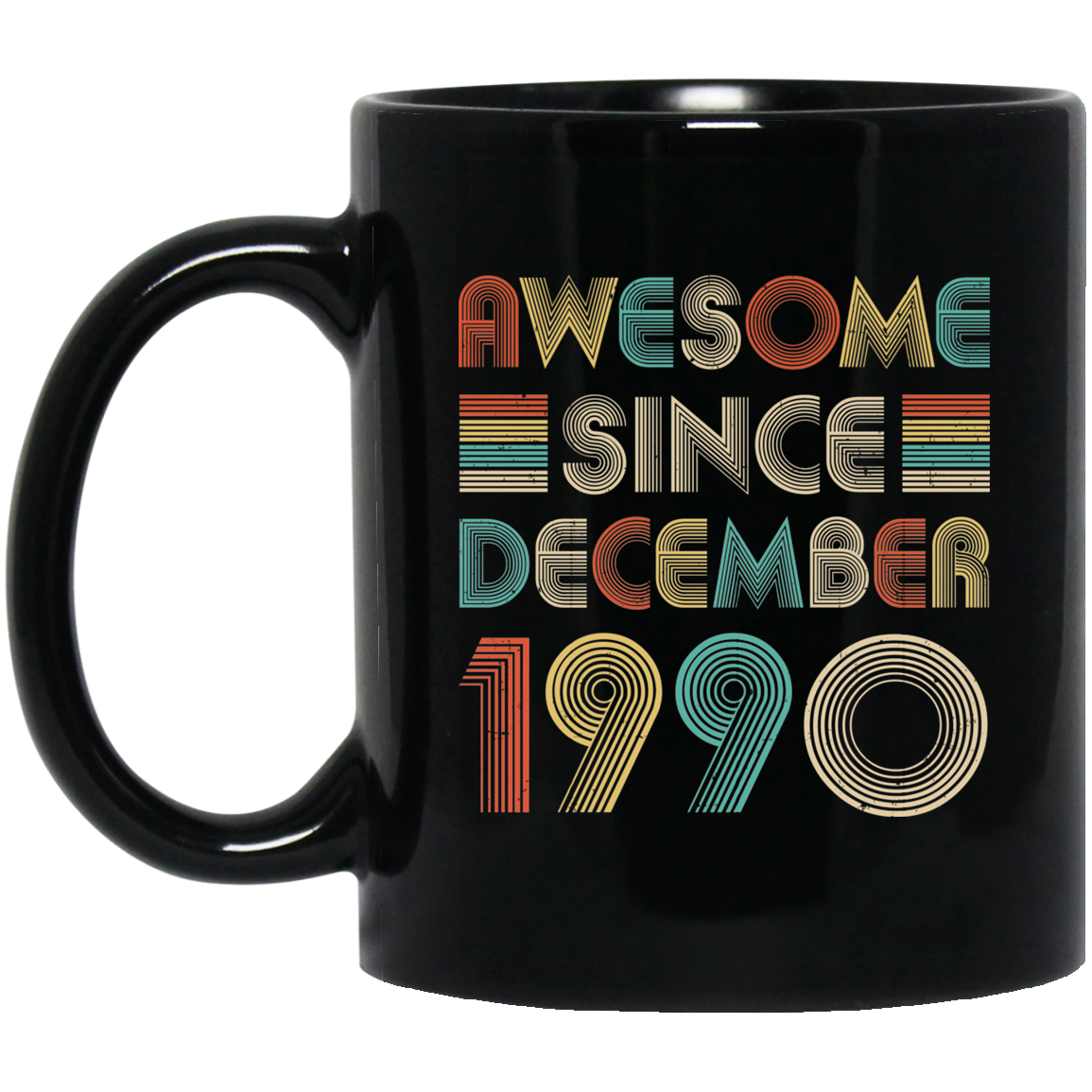 Awesome Since December 1990 Vintage 31th Birthday Gifts Mug-Coffee Mug-BM11OZ 11 oz. Black Mug-Black
