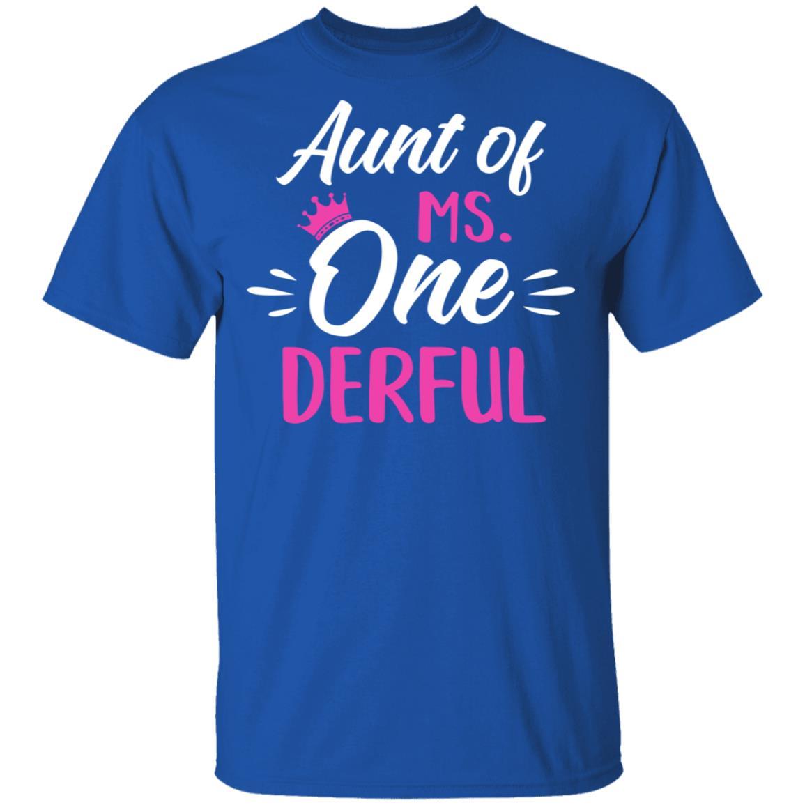 Aunt Of Ms Onederful 1st Birthday Party Costumes Gifts-T-Shirt & Hoodie-Classic T-Shirt-Royal