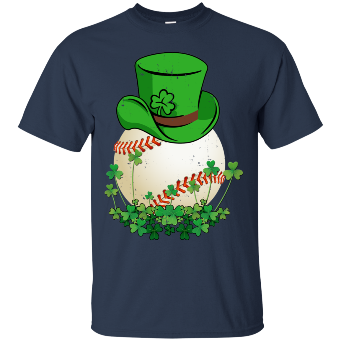 Shamrock Baseball Leprechaun St Patricks Day-T-Shirt & Hoodie-Classic T-Shirt-Navy