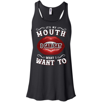 It's My Mouth-T-Shirt & Hoodie-Women's Flowy Racerback Tank-Black