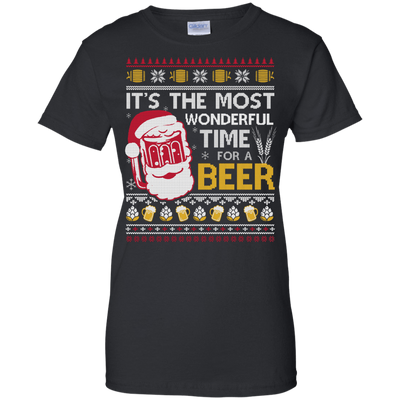 It's The Most Wonderful Time For A Beer Sweater-T-Shirt & Hoodie-Women's T-Shirt-Black