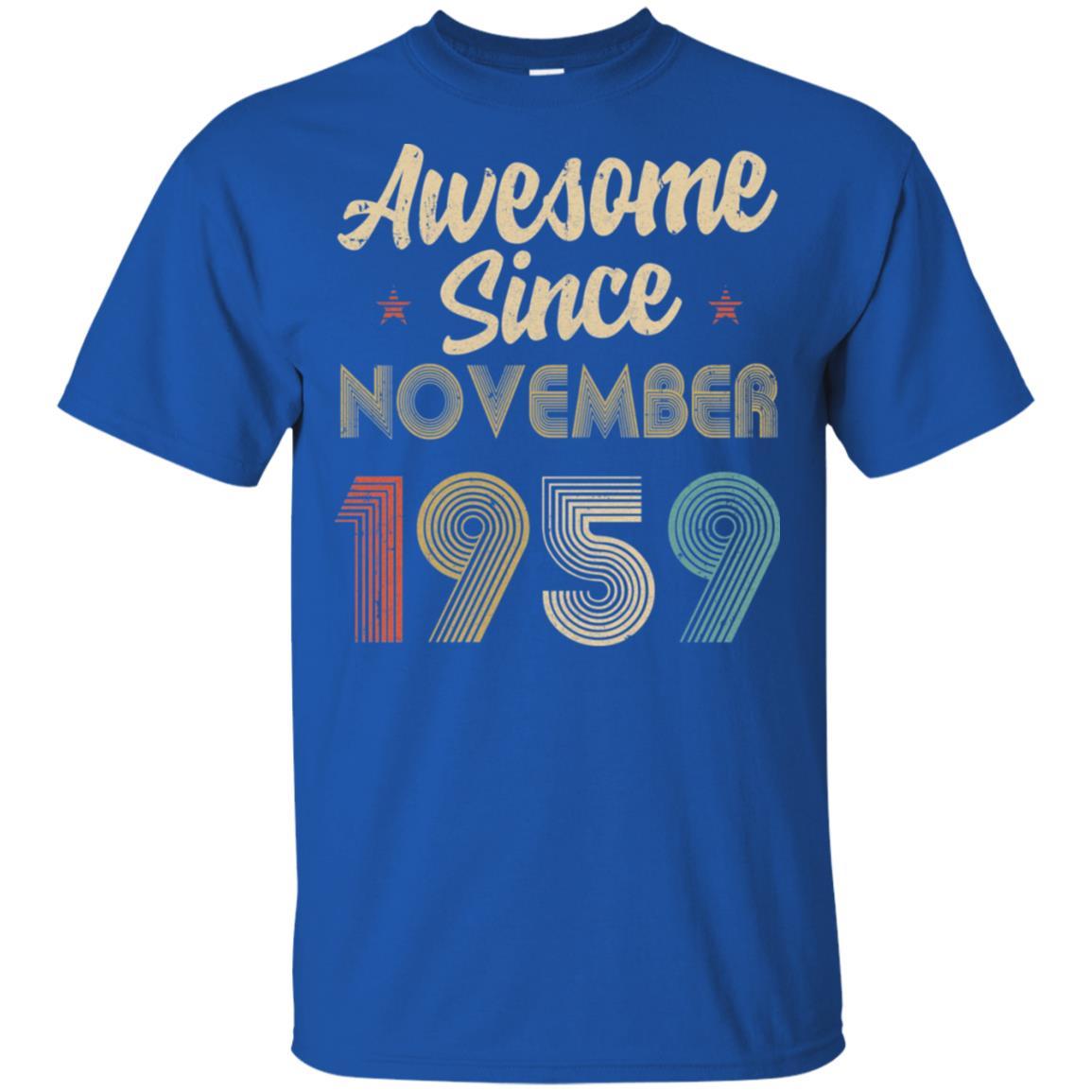 Awesome Since November 1959 Vintage 62th Birthday Gifts-T-Shirt & Hoodie-Classic T-Shirt-Royal
