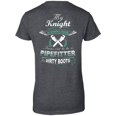 Turns Out To Be A PIPEFITTER In Dirty Boots-T-Shirt & Hoodie-Women's T-Shirt-Dark Heather