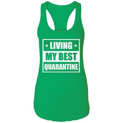 Best Quarantine Mom Ever Funny Social Distancing-T-Shirt & Tank Top-Women's Ideal Racerback Tank-Kelly Green