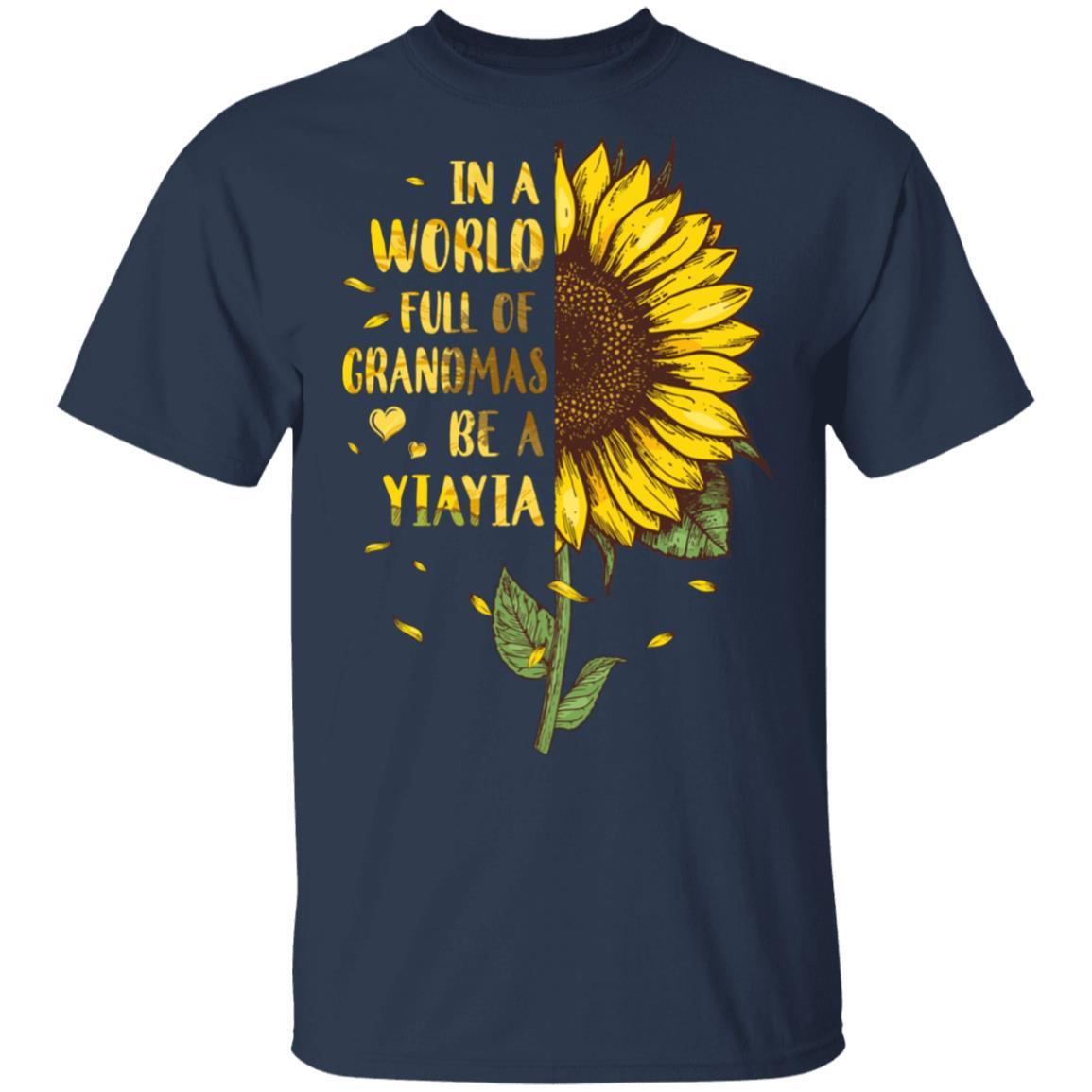 In A World Full Of Grandmas Be A Yiayia Mothers Day Gift-T-Shirt & Hoodie-Classic T-Shirt-Navy