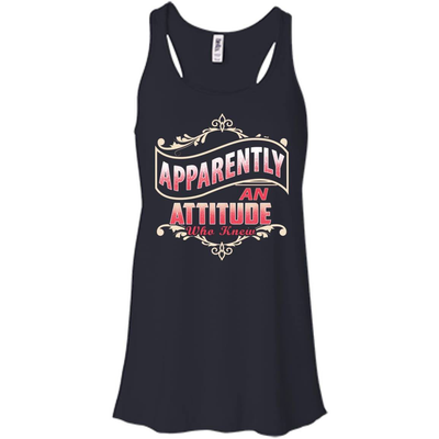 Apparently An Attitude Who Knew-T-Shirt & Hoodie-Women's Flowy Racerback Tank-Midnight