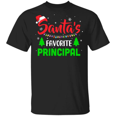 Santa's Favorite Principal Funny Christmas Xmas Gifts-T-Shirt & Sweatshirt-Classic T-Shirt-Black