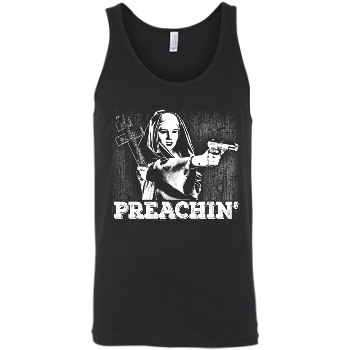Preachin'-T-Shirt & Hoodie-Unisex Tank-Black