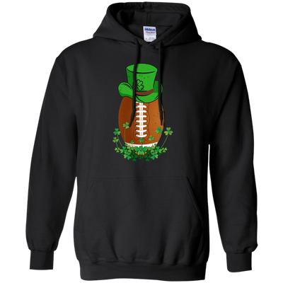 Shamrock Football Leprechaun St Patricks Day-T-Shirt & Hoodie-Pullover Hoodie-Black