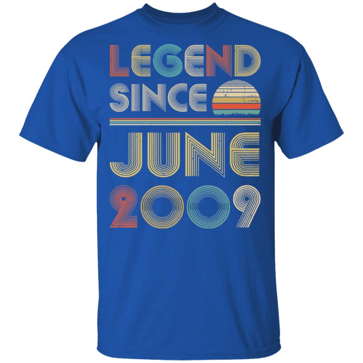 Legend Since June 2009 Vintage 12th Birthday Gifts Youth-Youth Shirt-Youth T-Shirt-Royal