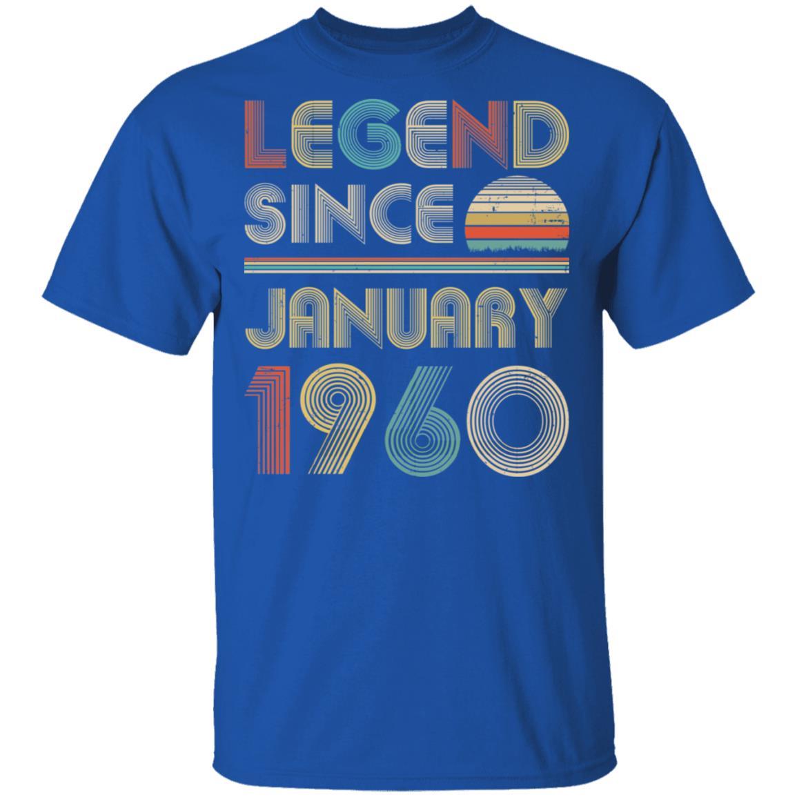 Legend Since January 1960 Vintage 61th Birthday Gifts-T-Shirt & Hoodie-Classic T-Shirt-Royal