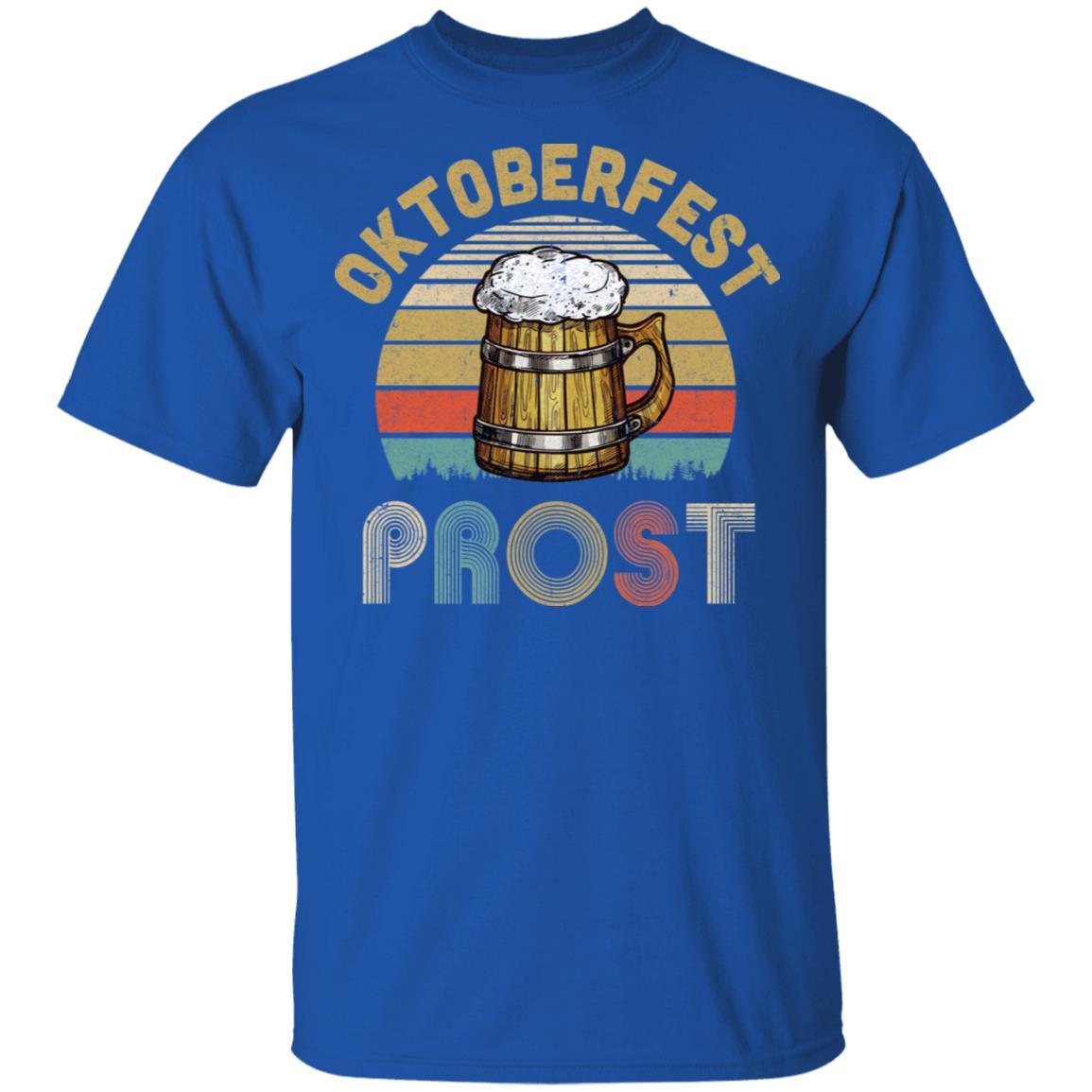Vintage Oktoberfest Prost Drinking Beer-T-Shirt & Hoodie-Classic T-Shirt-Royal