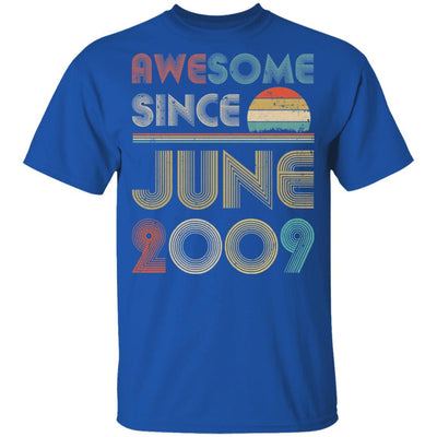 Awesome Since June 2009 Vintage 12th Birthday Gifts Youth-Youth Shirt-Youth T-Shirt-Royal