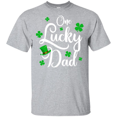 One Lucky Dad St Patricks Day For Daddy-T-Shirt & Hoodie-Classic T-Shirt-Sport Grey