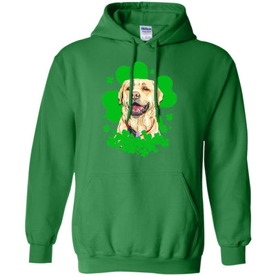 Labrador St. Patrick's Day Clovers-T-Shirt & Hoodie-Pullover Hoodie-Irish Green