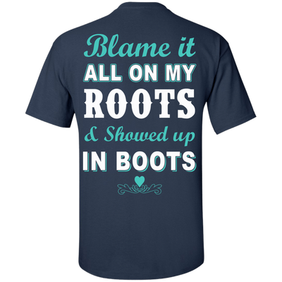 SHOWED UP IN BOOTS-T-Shirt & Hoodie-Classic T-Shirt-Navy