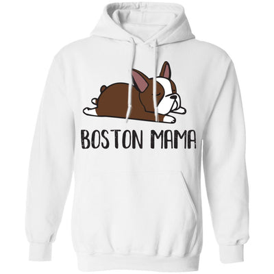 Brown Boston Terrier Mama Bostie Mom Gifts Women-T-Shirt & Hoodie-Pullover Hoodie-White