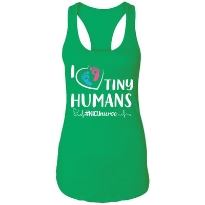I Love Tiny Humans Nicu Nurse Nursing-T-Shirt & Tank Top-Women's Ideal Racerback Tank-Kelly Green