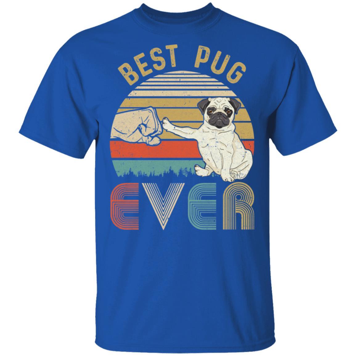 Vintage Best Pug Dad Ever Bump Fit Funny Dad Gifts-T-Shirt & Hoodie-Classic T-Shirt-Royal