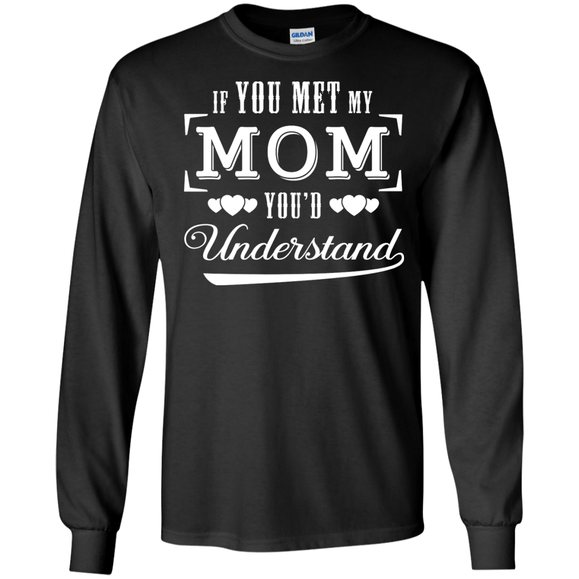 If You Meet My Mom You'd Understand-T-Shirt & Hoodie-Long Sleeve T-Shirt-Black