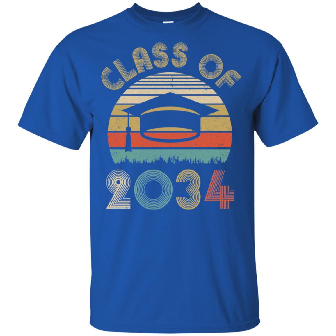 Class Of 2034 Grow With Me Graduation First Day Of School Youth-Youth Shirt-Youth T-Shirt-Royal