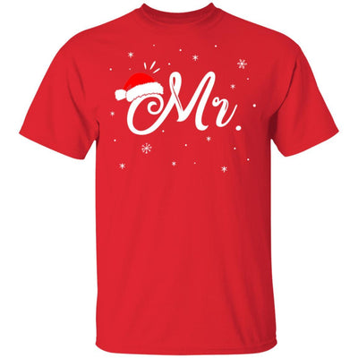 Funny Christmas Couple Matching Mr And Mrs Santa Hat Gift-T-Shirt & Sweatshirt-Classic T-Shirt-Red