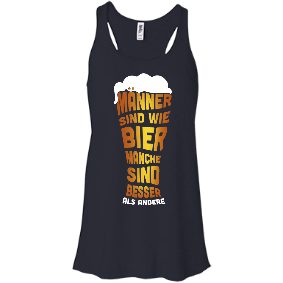 M‚àö¬ßnner Sind Wie Bier Manche Sind Besser Als Andere-T-Shirt & Hoodie-Women's Flowy Racerback Tank-Midnight