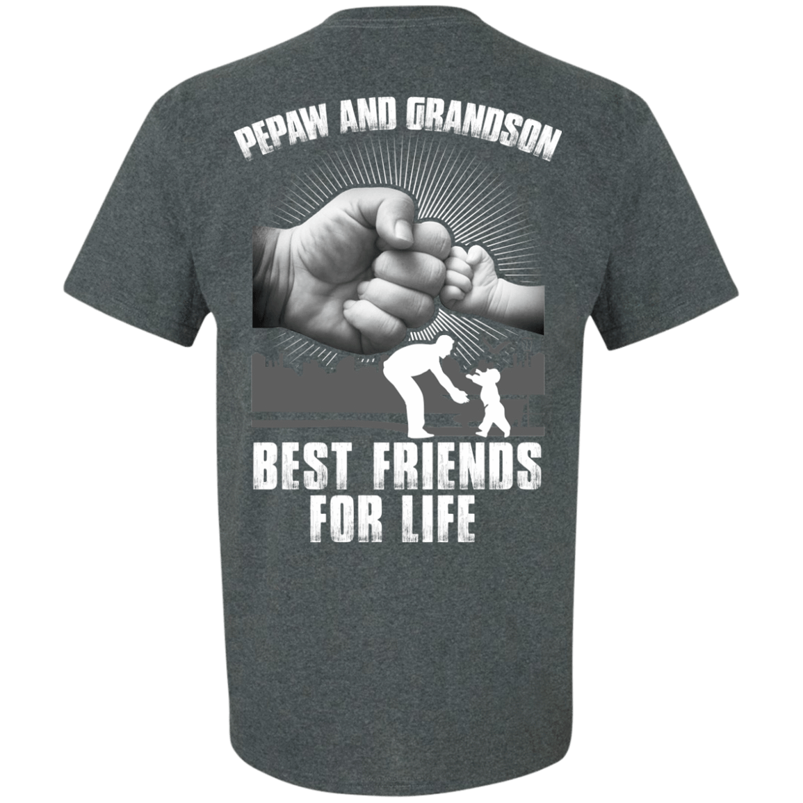 Pepaw And Grandson Best Friends For Life-T-Shirt & Hoodie-Classic T-Shirt-Dark Heather