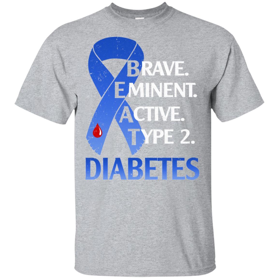 Beat Diabetes Support Type 2 Diabetes Awareness-T-Shirt & Hoodie-Classic T-Shirt-Sport Grey