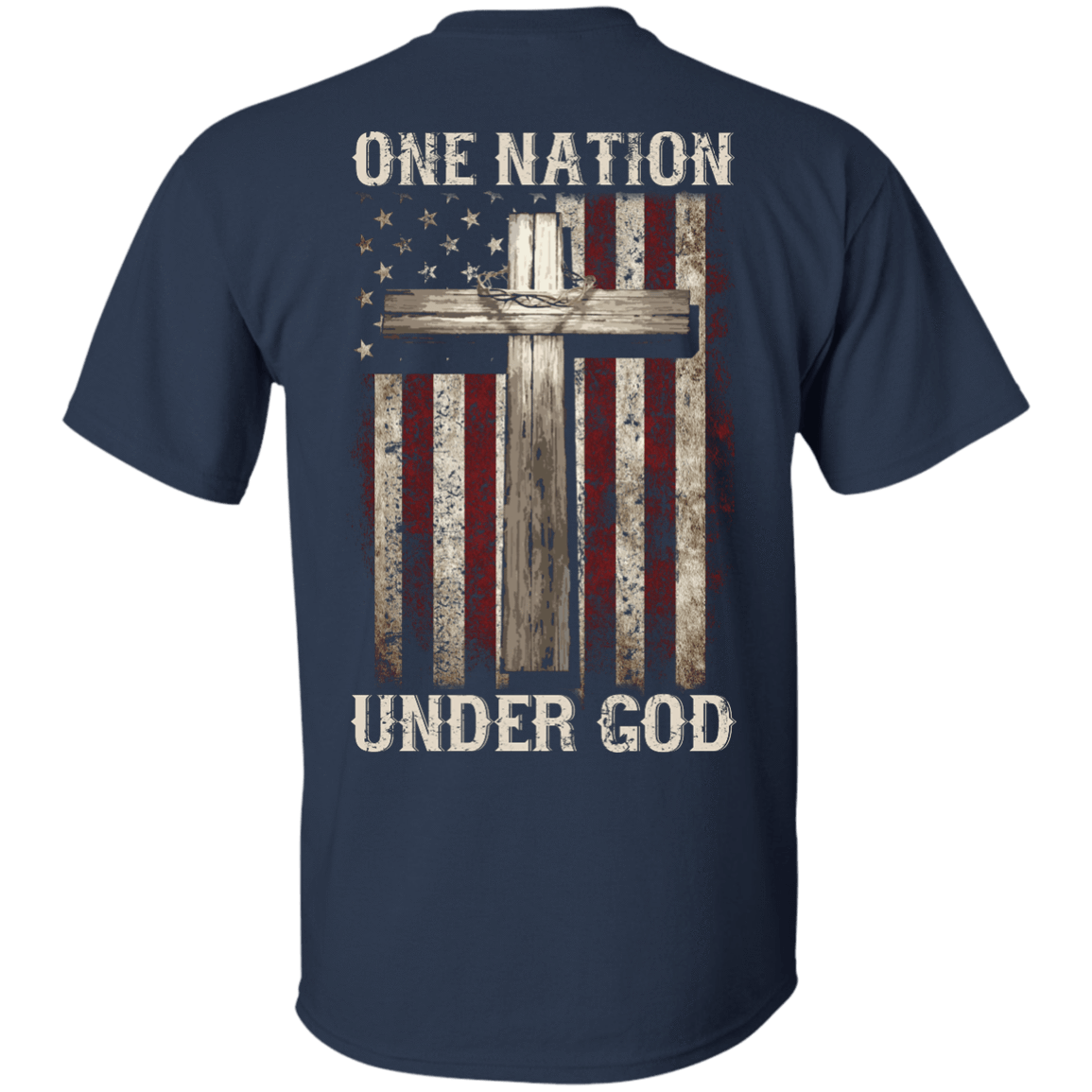 One Nation Under God-T-Shirt & Hoodie-Classic T-Shirt-Navy