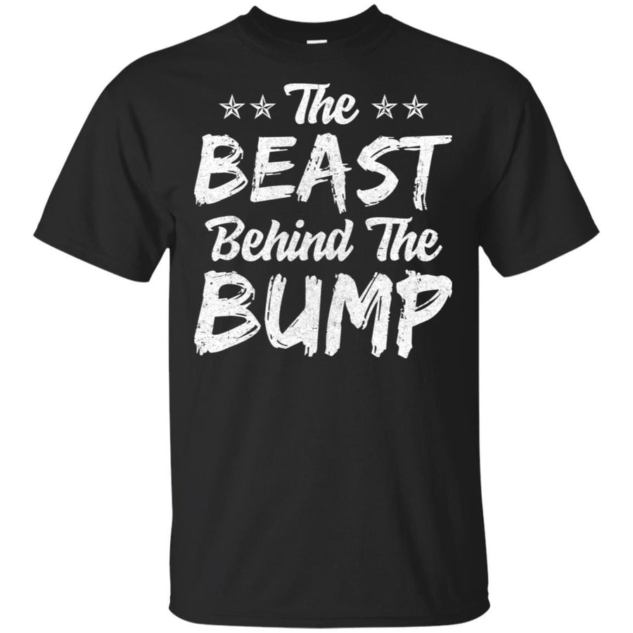 The Beast Behind The Bump Announcement Dad Fathers Day-T-Shirt & Hoodie-Classic T-Shirt-Black