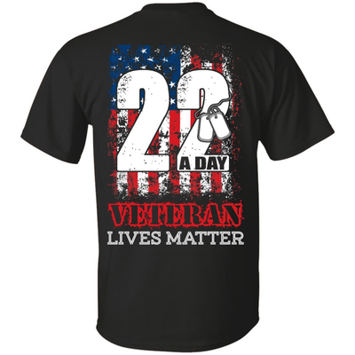 22 Push Up Challenge Veteran Lives Matter-T-Shirt & Hoodie-Classic T-Shirt-Black