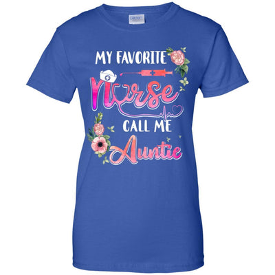 My Favorite Nurse Call Me Auntie Nursing Mothers Day Gift-T-Shirt & Hoodie-Women's T-Shirt-Royal