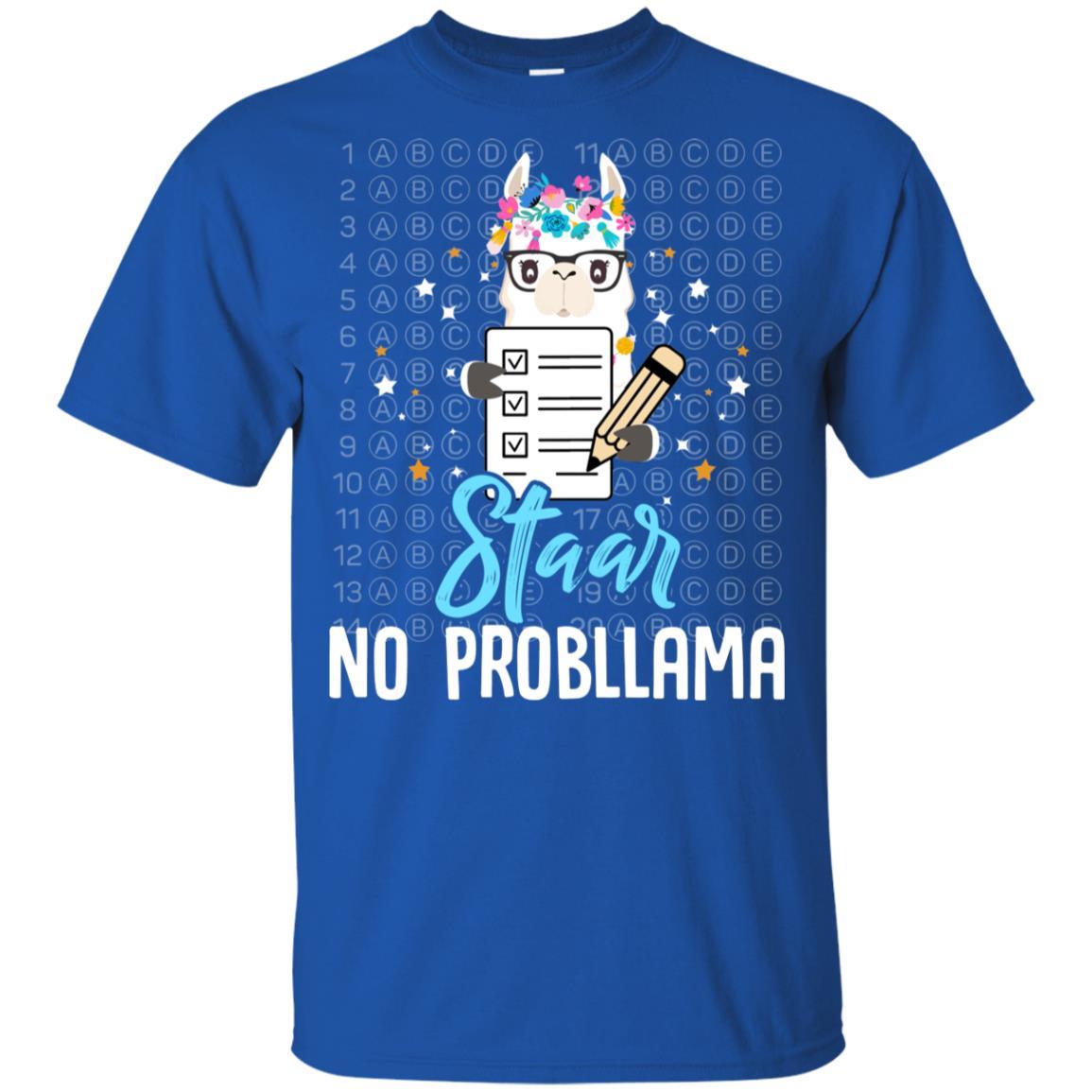 STAAR Test Day Llama For Students Teacher Youth-Youth Shirt-Youth T-Shirt-Royal