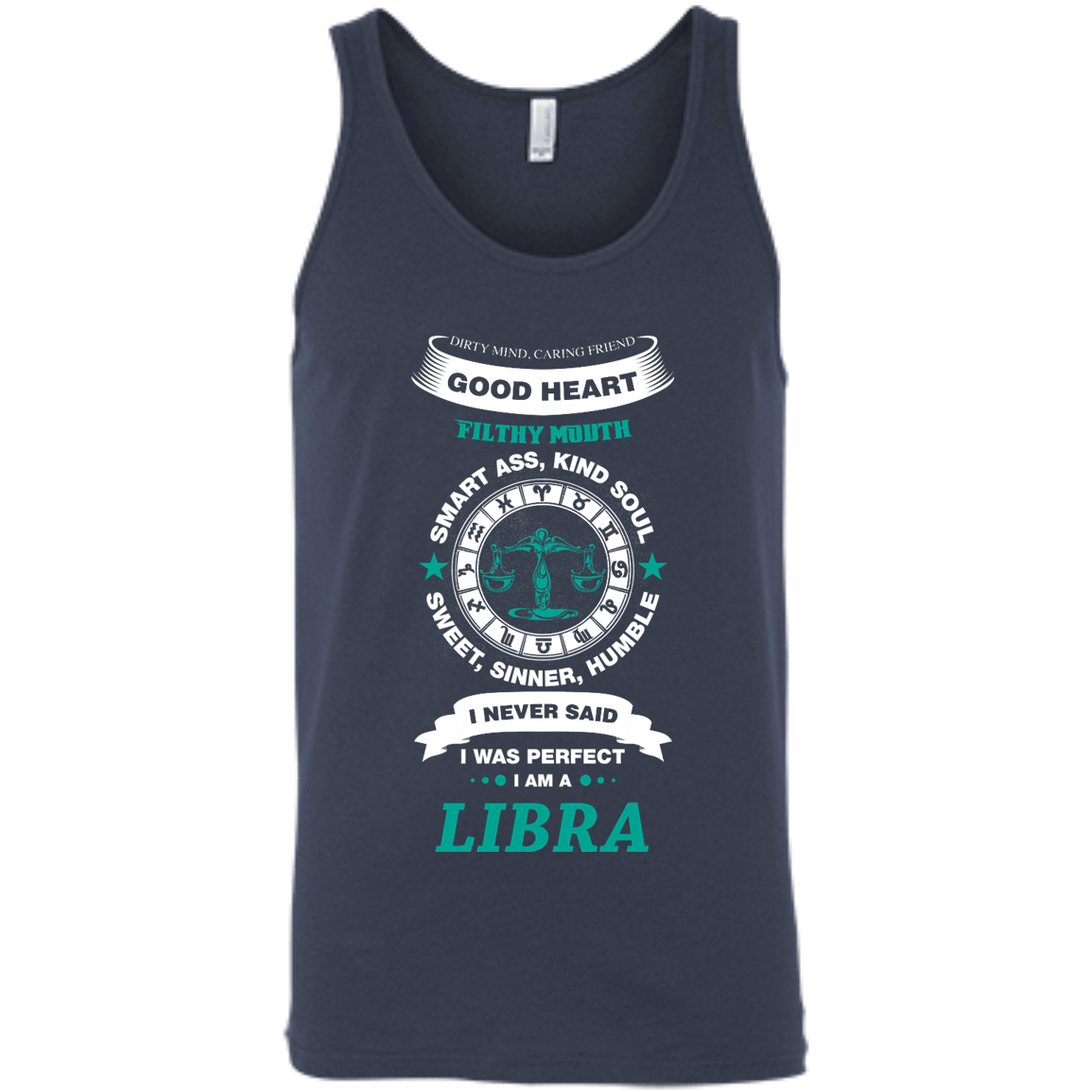 I Never Said I Was Perfect I Am A LIBRA-T-Shirt & Hoodie-Unisex Tank-Navy