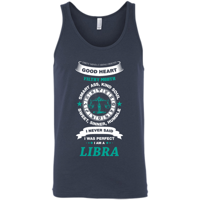 I Never Said I Was Perfect I Am A LIBRA-T-Shirt & Hoodie-Unisex Tank-Navy