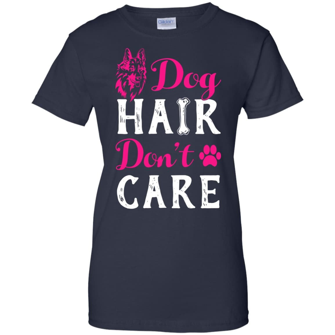 Dog Hair Don't Care-T-Shirt & Hoodie-Women's T-Shirt-Navy