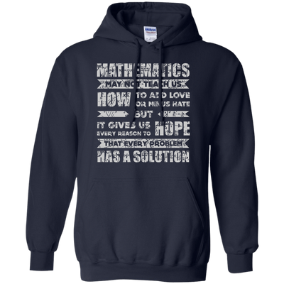 MATHEMATICS May Not Teach Us-T-Shirt & Hoodie-Pullover Hoodie-Navy