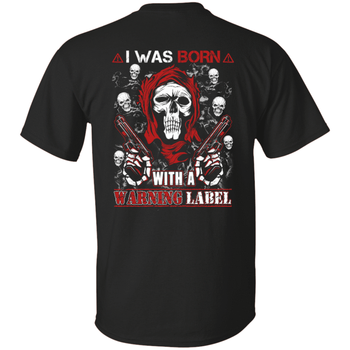 I Was Born With A Warning Label-T-Shirt & Hoodie-Classic T-Shirt-Black