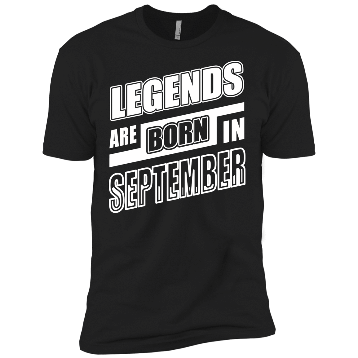 Legends are born in SEPTEMBER-T-Shirt & Hoodie-Premium T-Shirt-Black