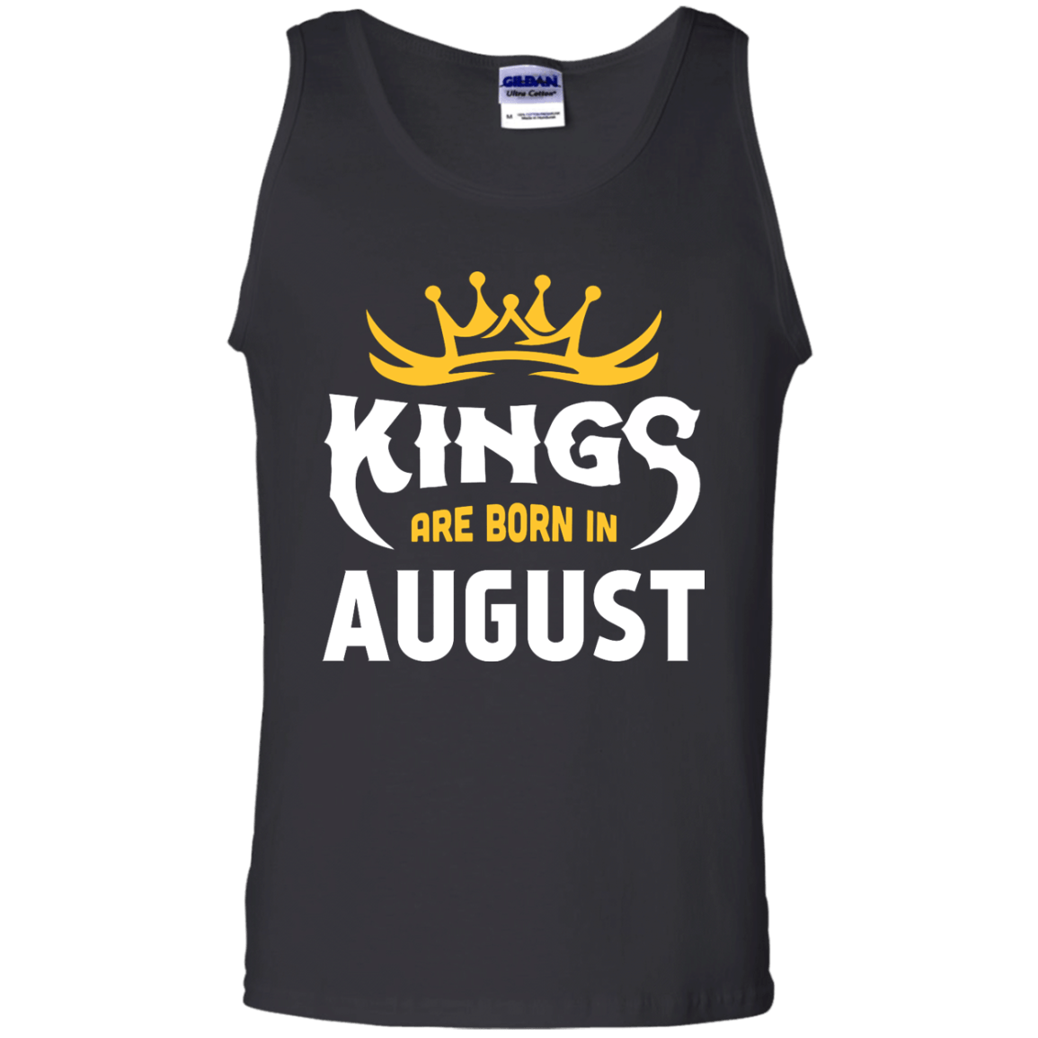Kings Are Born In August-T-Shirt & Hoodie-Unisex Tank-Black