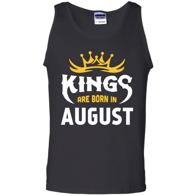 Kings Are Born In August-T-Shirt & Hoodie-Unisex Tank-Black