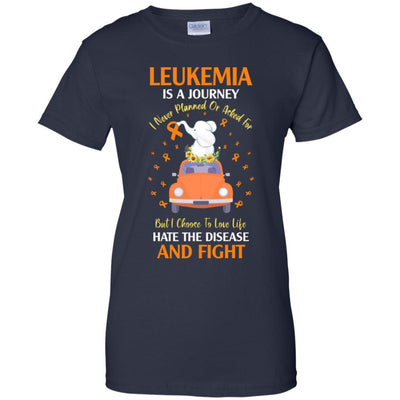 Leukemia Awareness Is A Journey-T-Shirt & Hoodie-Women's T-Shirt-Navy