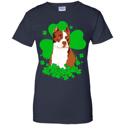 Pitbull St. Patrick's Day Clovers-T-Shirt & Hoodie-Women's T-Shirt-Navy