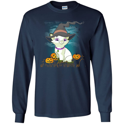 Halloween Cat Lovers-T-Shirt & Hoodie-Long Sleeve T-Shirt-Navy