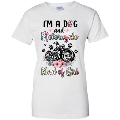 I'm A Dog And Motorcycle Kind Of Girl-T-Shirt & Tank Top-Women's T-Shirt-White